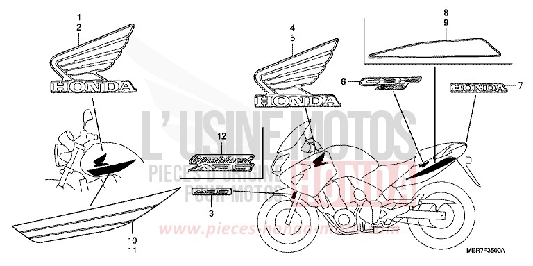 MARQUE/RAYURE de CBF600N ABS QUASAR SILVER METALLIC (NHA48) de 2006